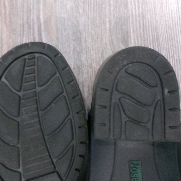 Joseph Seibel  8 / 8.5 Black Leather Open Slingback Low Heel Clogs Size 39 Shoes - Picture 11 of 12